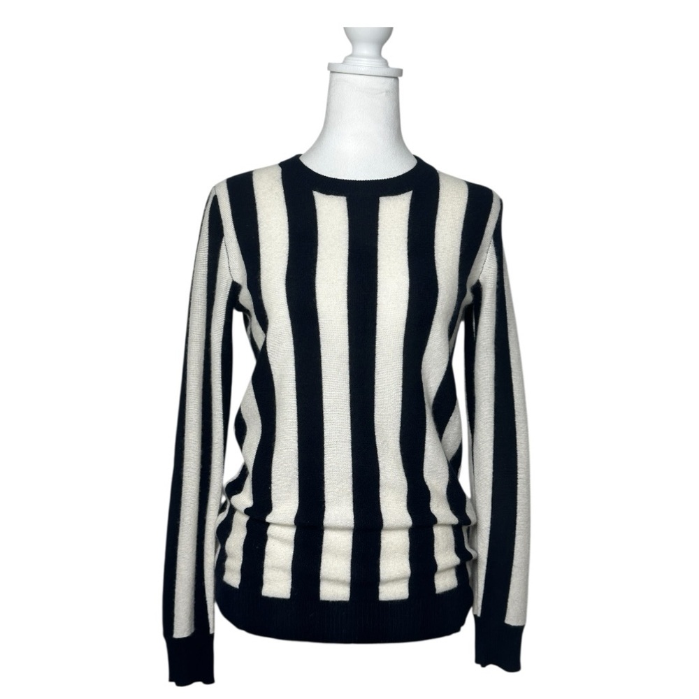 Magaschoni‎ Women's 100% Cashmere Long Sleeve Striped Sweater Size XS